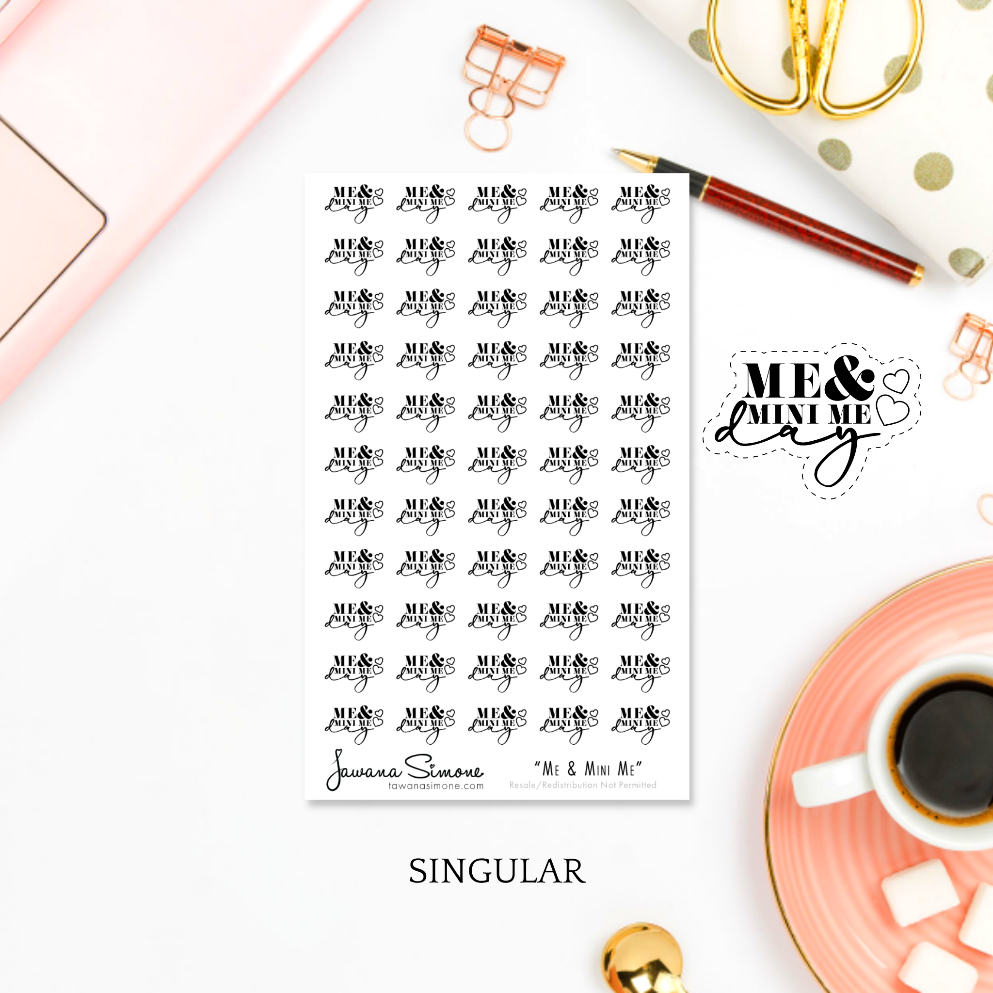 Me and Mini ME Day Planner Stickers